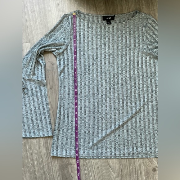 AGB Greyish Blue Bell Sleeve Blouse - Picture 12 of 12